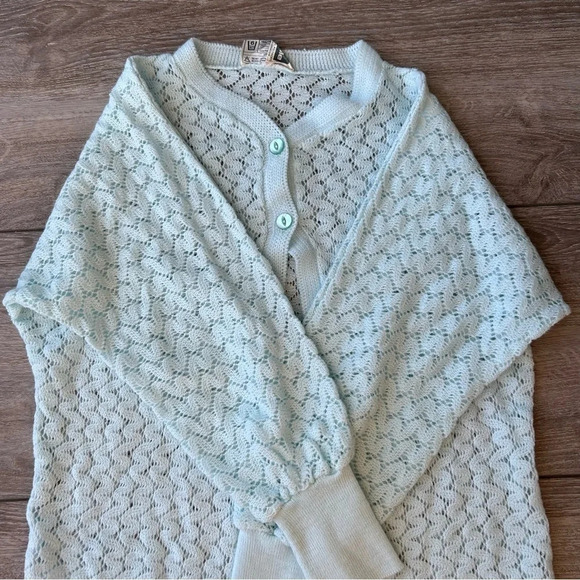 Vintage 70s Courtaulds Courtelle Acrylic  Cardigan Made in UK - Picture 7 of 13